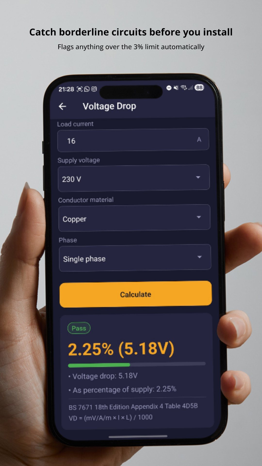Voltix app - Ohm's law calculator